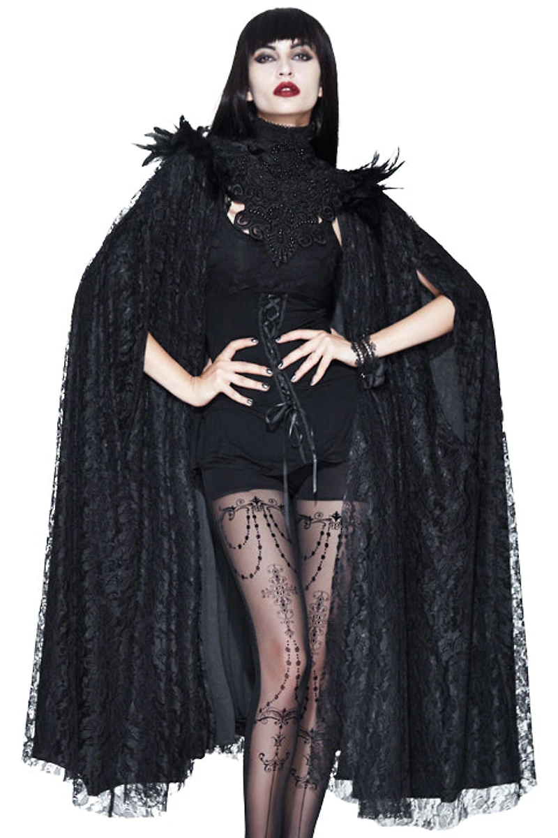 Gothic Long Layered Cape Plus Size