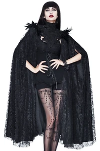 Gothic Long Layered Cape Plus Size