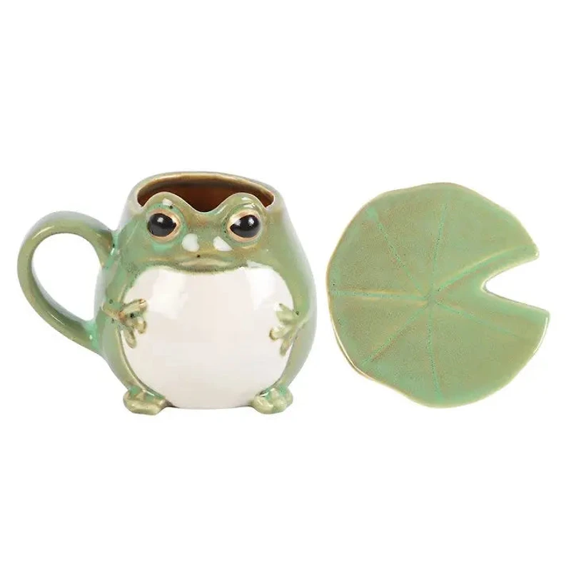 Frog Shaped Mug And Lily Pad Saucer