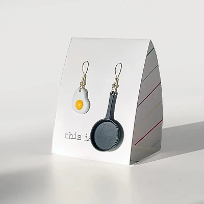 Egg And Pan Earrings