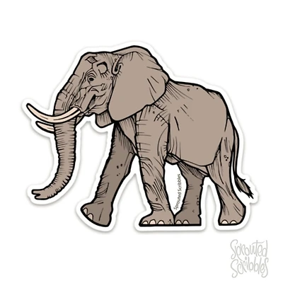 Elephant Animal Sticker