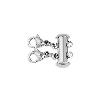 Stainless Steel Row Layering Necklace Magnetic Clasp