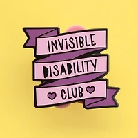Invisable Disability Club Ribbon Pin