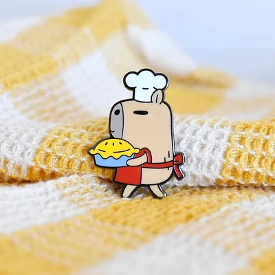 Capybara Baker Pin