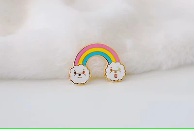 Rainbow Bichon Pin