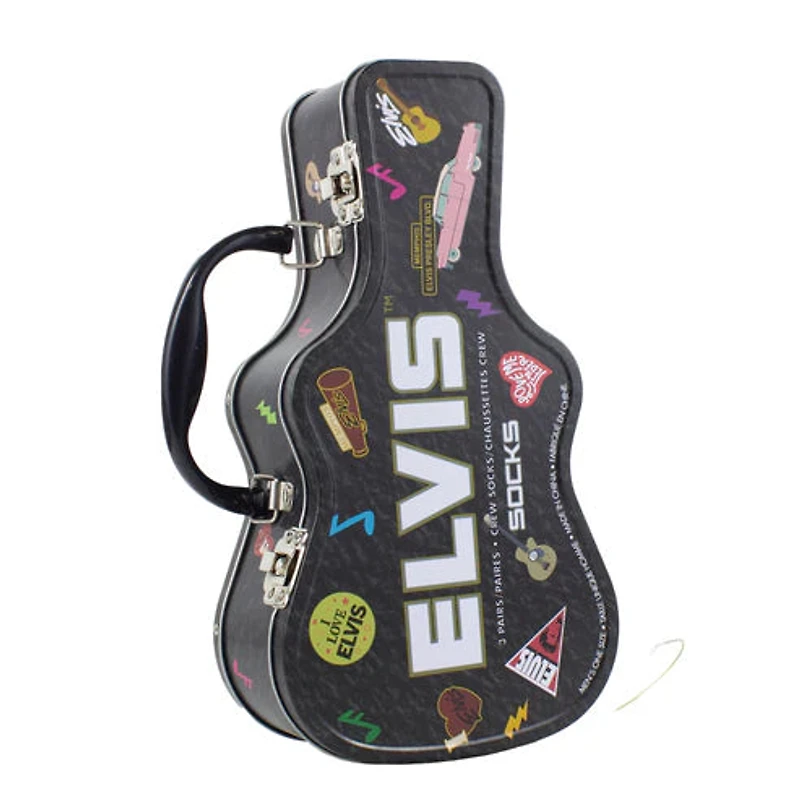 Elvis Guitar Tin Crew Socks