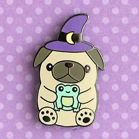 Wizard Pug Enamel Pin