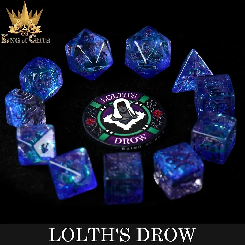 Lolth's Drow - 11 Dice Set