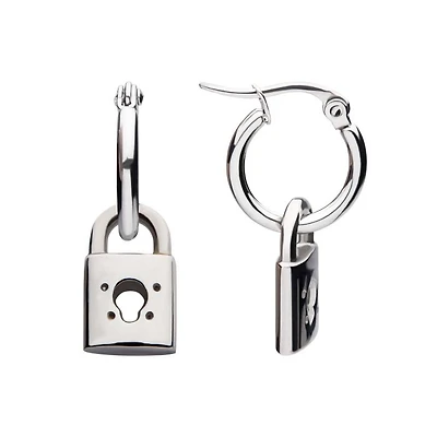 Lock Charm on 9mm Hoop