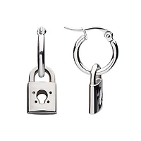 Lock Charm on 9mm Hoop