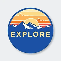 Explore Sunset Sticker 2.83" X 2.83"