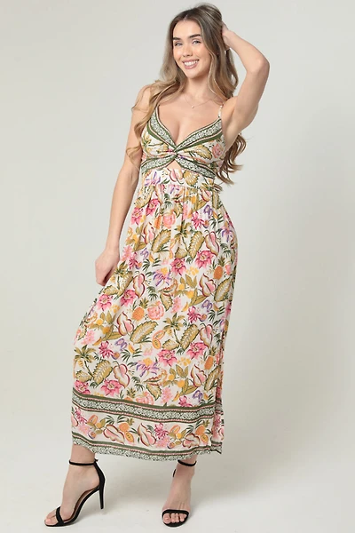 Ivory Keyhole Maxi Dress