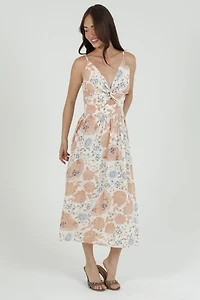 Twist Front Midi Dress