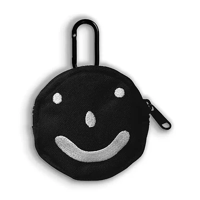 Black Happy Face Pouch