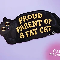 Fat Cat (Black) - Car Magnet