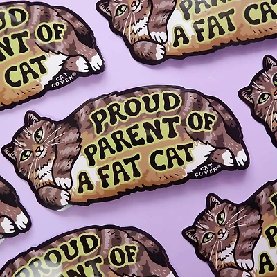 Fat Cat (Tabby) - Bumper Sticker