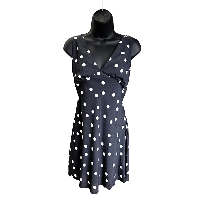 V-Neck Shirred Bust Mini Dress