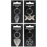 Triple Moon Black Magic Keyring