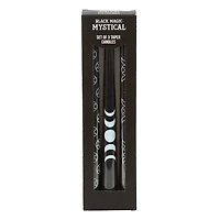 Set Of 3 Black Magic Mystical Taper Candles