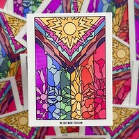 We Just Want To Bloom Flower Pride Flag Sticker
