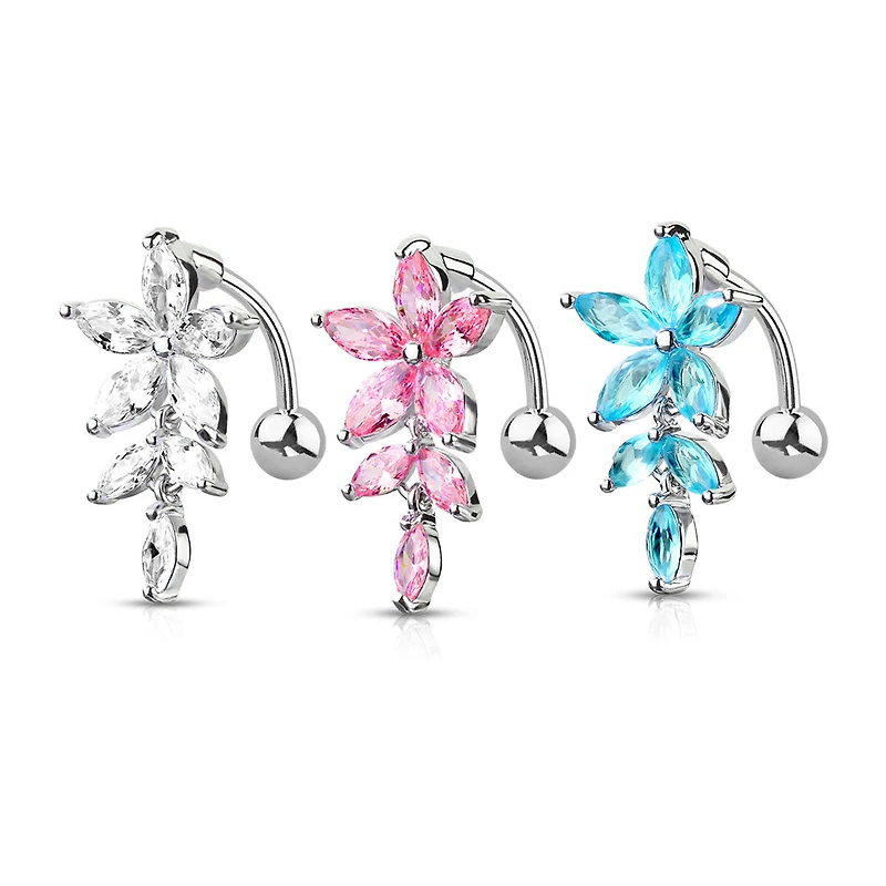Flower on Vine Marquise Top Drop Navel