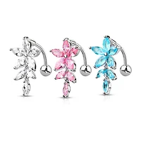 Flower on Vine Marquise Top Drop Navel