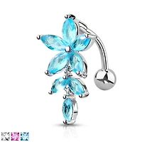 Flower on Vine Marquise Top Drop Navel