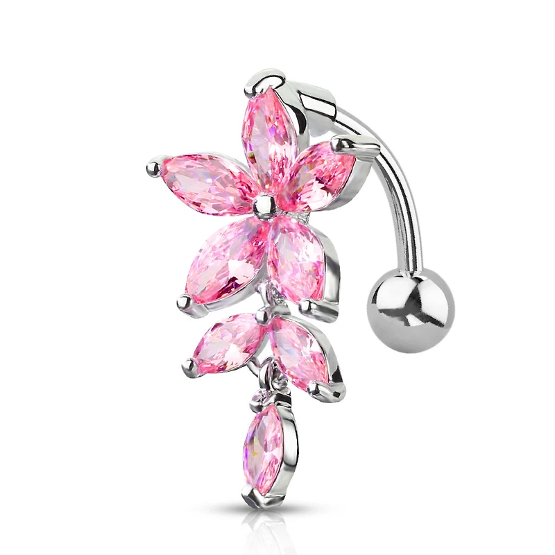 Flower on Vine Marquise Top Drop Navel