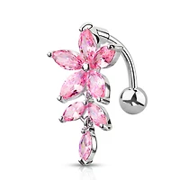 Flower on Vine Marquise Top Drop Navel