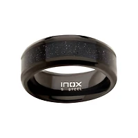 Black Ring Blue Sand Inlay