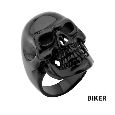 Black IP Skull All Teeth Out Size
