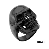 Black IP Skull All Teeth Out Size