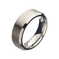 Steel Ring Matte Bevelled 8