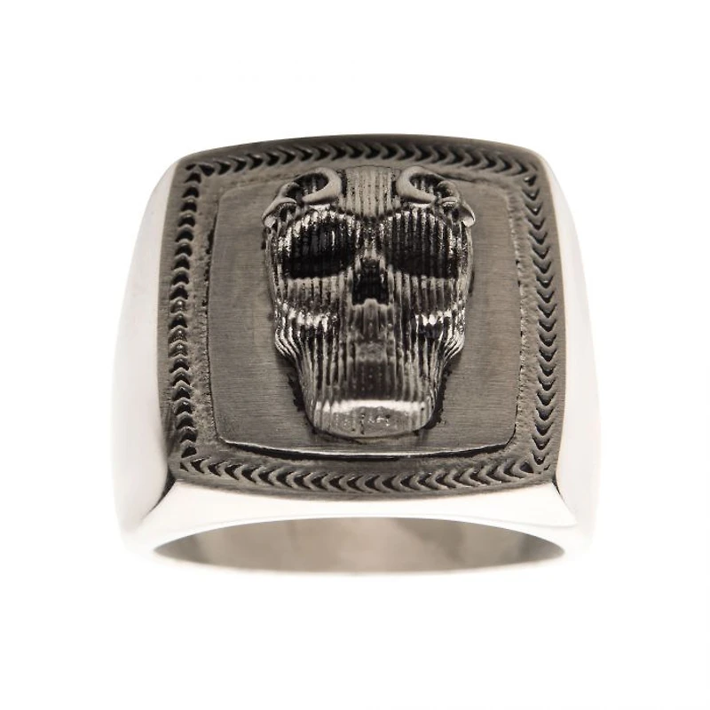 Stl. Ring Matte 3D Skull