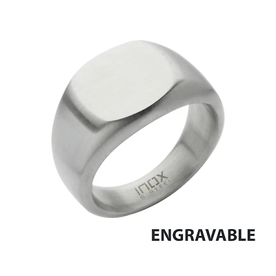 Stainless Steel Signet Ring Size