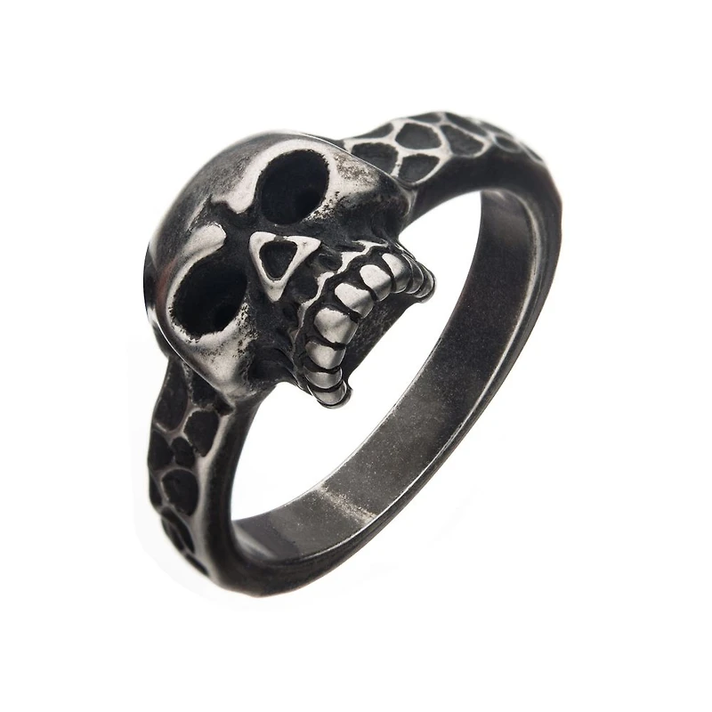 Steel Antique Skull Ring Size