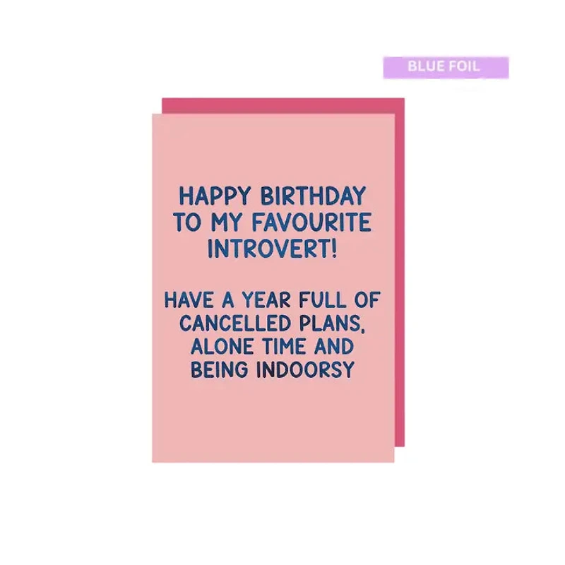 HBD Introvert Greeting Card