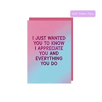 I Apreeciate You Greeting Card