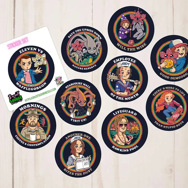 Stranger Things Inspired Vinyl Sticker Set