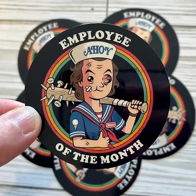 Employee Of The Month Vinyl Sticker