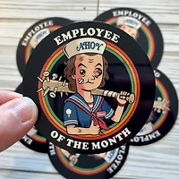 Employee Of The Month Vinyl Sticker