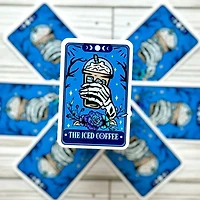 The Iced Coffee Tarot Card Sticker