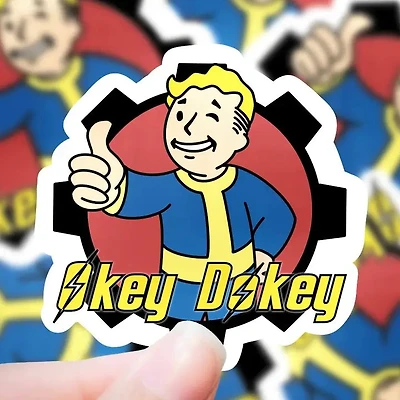 Okey Dokey Vault Boy Sticker