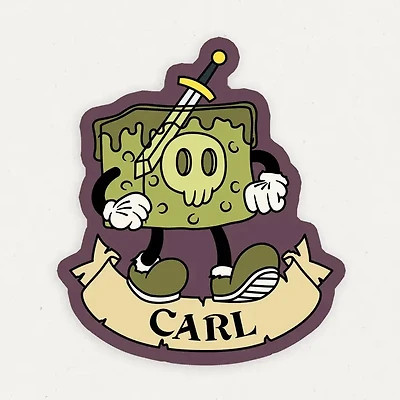 Gelatinous Cube Carl Dungeons And Dragons Vinyl Sticker
