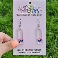 Genderfluid Acrylic Pride Flag Earrings