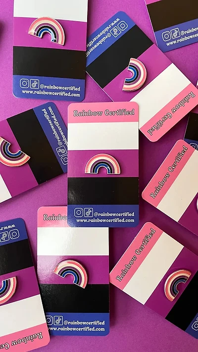 Genderfluid Pride Rainbow Pin