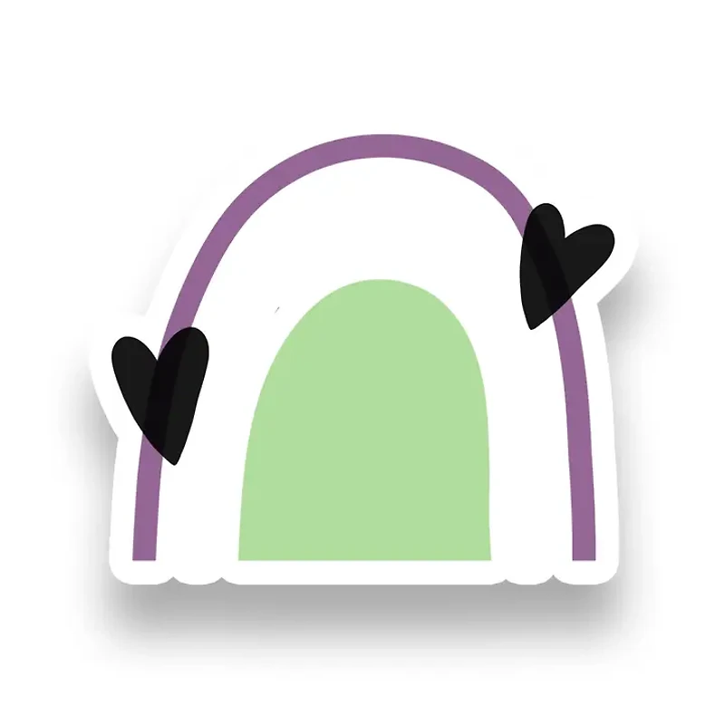 Genderqueer Sketch Rainbow Sticker