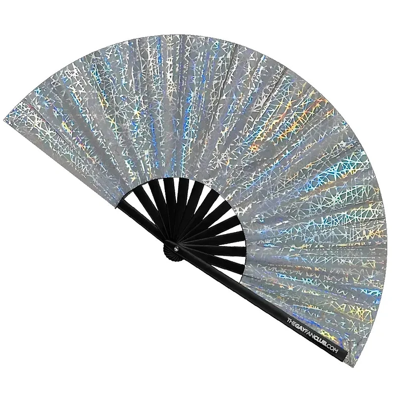 Discoteca Metallic Reflective Hand Fan