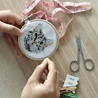 Cat Mini Cross Stitch Embroidery Kit