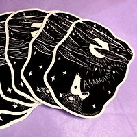 Glow in the Dark Screaming Possum Sticker